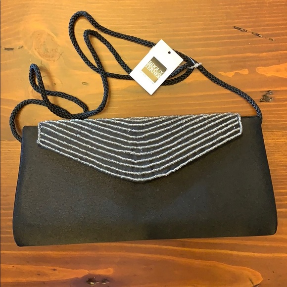 Bijoux Terner - beaded/satin clutch - Picture 2 of 6